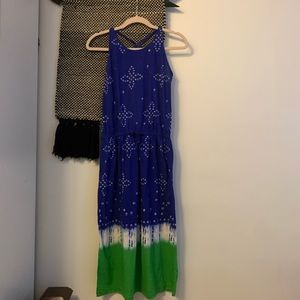 Blue and Green Ralph Lauren Tank Dress